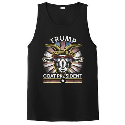 Funny Vintage Goat Trump 45th President Election 2024 Cool Gift PosiCharge Competitor Tank