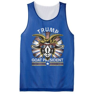 Funny Vintage Goat Trump 45th President Election 2024 Cool Gift Mesh Reversible Basketball Jersey Tank