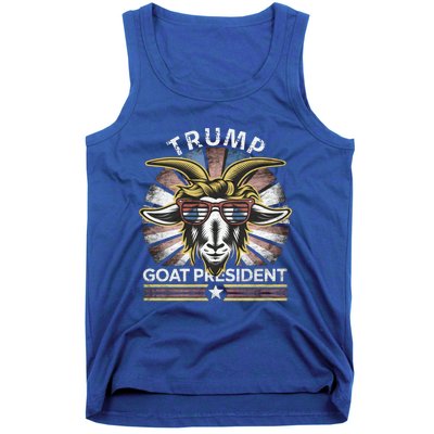 Funny Vintage Goat Trump 45th President Election 2024 Cool Gift Tank Top