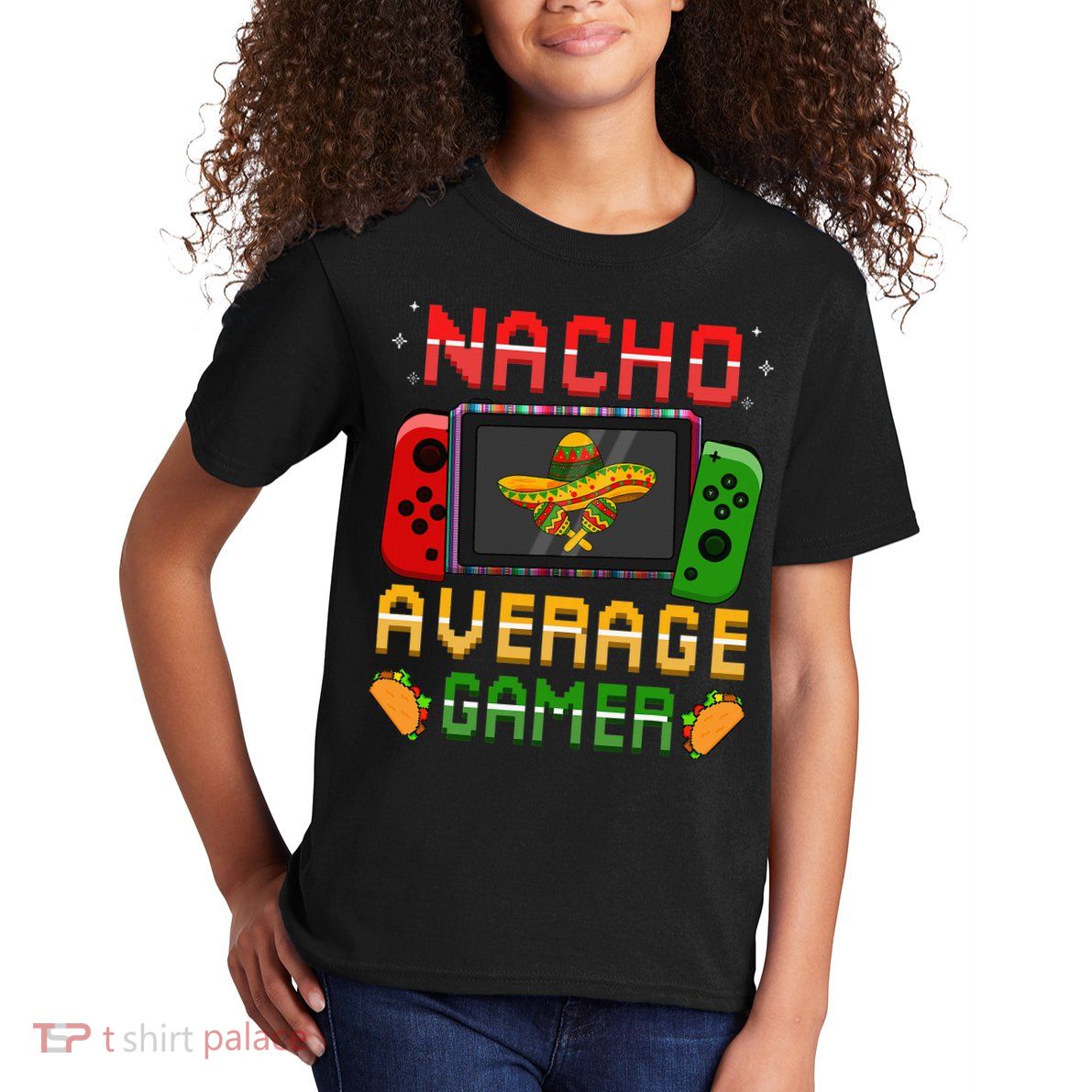 Funny Video Gamer Cinco De Mayo Let's Fiesta Party Kids T-Shirt