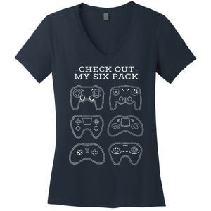 Funny Video Games Gamer Women's V-Neck T-Shirt