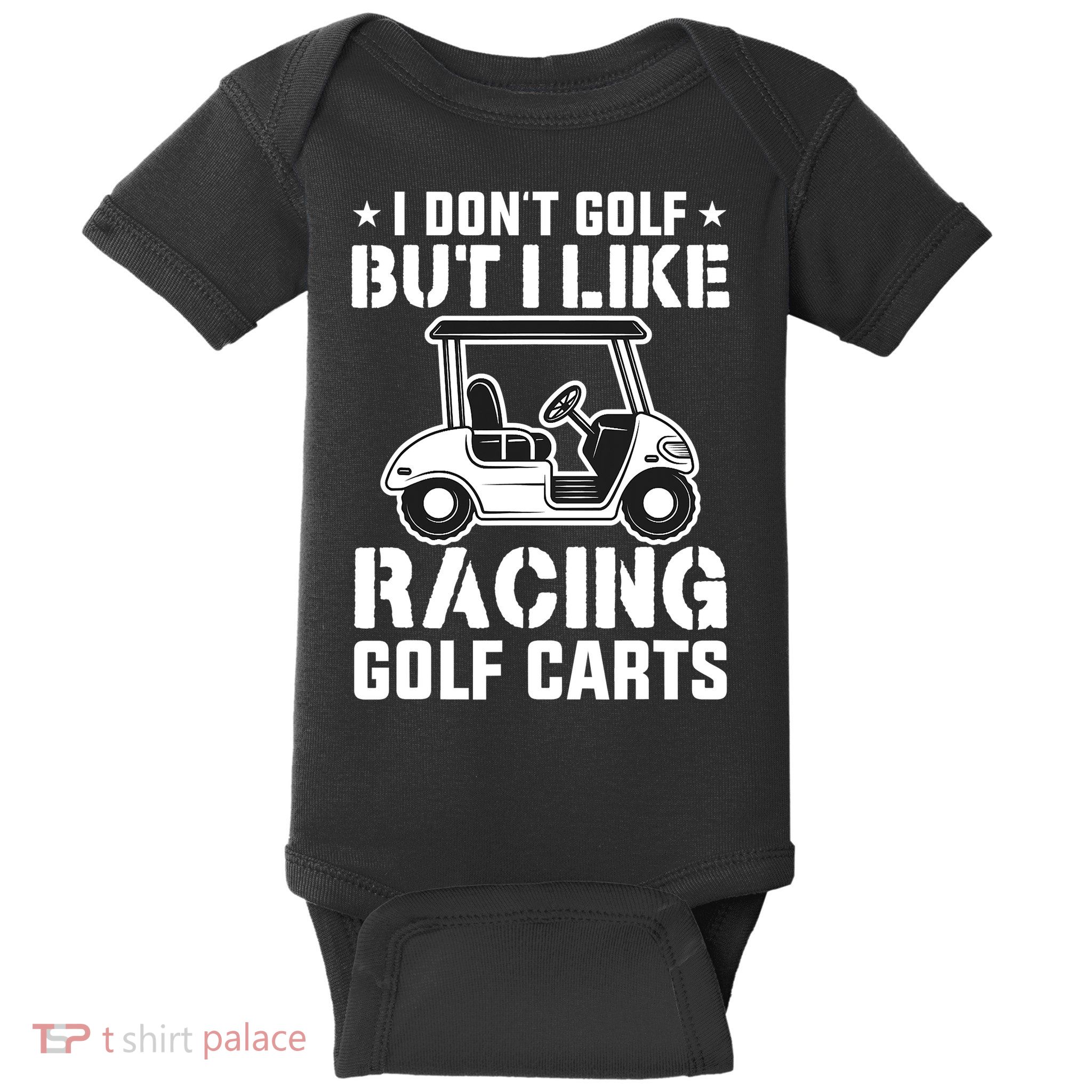 Funny Vintage Golfing I Like Racing Golf Cart Baby Bodysuit