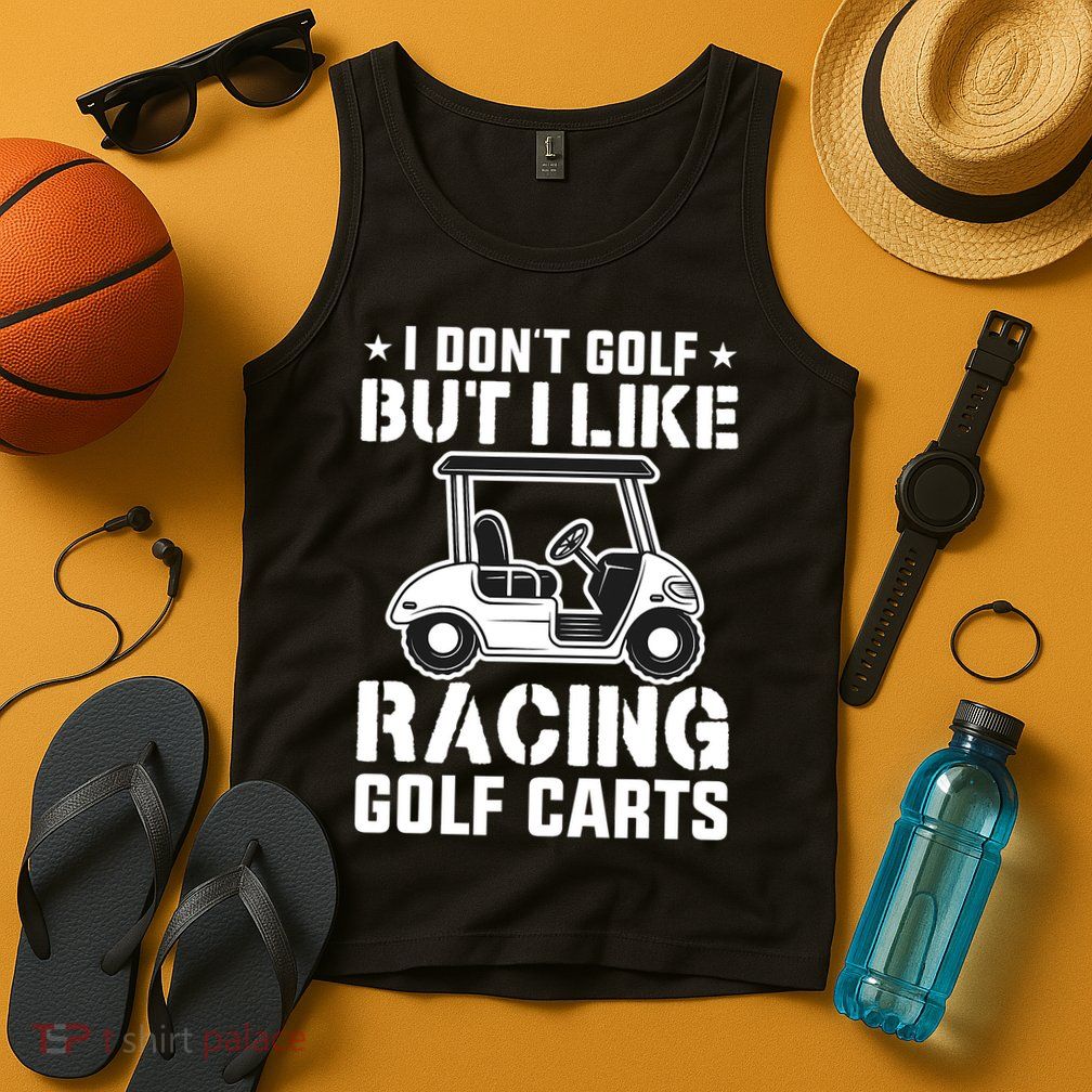 Funny Vintage Golfing I Like Racing Golf Cart Tank Top