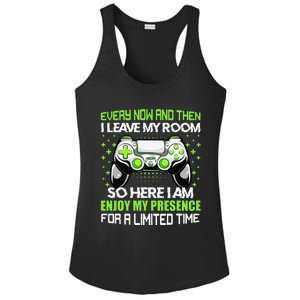 Funny Video Games Every Now And Then I Leave My Room Ladies PosiCharge Competitor Racerback Tank