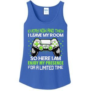 Funny Video Games Every Now And Then I Leave My Room Ladies Essential Tank