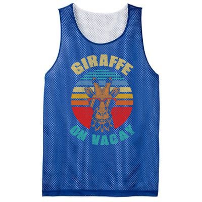 Funny Vintage Giraffe On Vacay Mode Summer Vacation Vibes Gift Mesh Reversible Basketball Jersey Tank