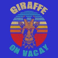 Funny Vintage Giraffe On Vacay Mode Summer Vacation Vibes Gift Toddler T-Shirt