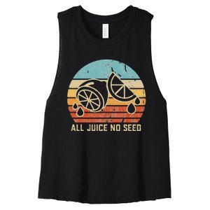 Funny Vasectomy Gifts All Juice No Seed Women's Racerback Cropped Tank