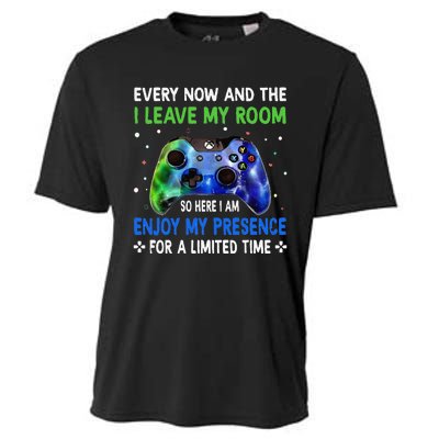 Funny Video Games Every Now And Then I Leave My Room Cooling Performance Crew T-Shirt