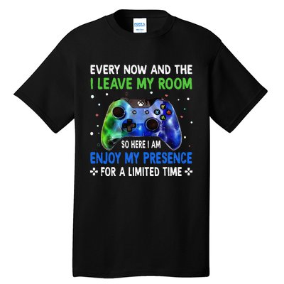 Funny Video Games Every Now And Then I Leave My Room Tall T-Shirt