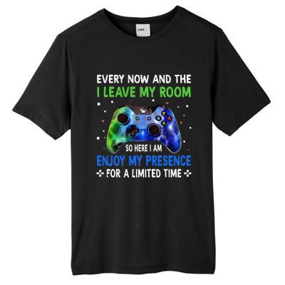 Funny Video Games Every Now And Then I Leave My Room Tall Fusion ChromaSoft Performance T-Shirt