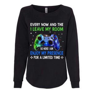 Funny Video Games Every Now And Then I Leave My Room Womens California Wash Sweatshirt