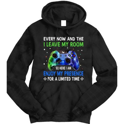 Funny Video Games Every Now And Then I Leave My Room Tie Dye Hoodie