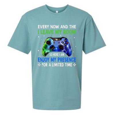 Funny Video Games Every Now And Then I Leave My Room Sueded Cloud Jersey T-Shirt