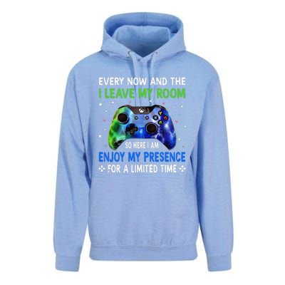 Funny Video Games Every Now And Then I Leave My Room Unisex Surf Hoodie