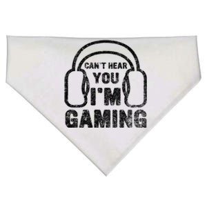 Funny Video Gamer Cool Gift CanT Hear You IM Gaming Great Gift USA-Made Doggie Bandana