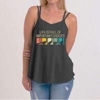 Funny Vintage Golf Important Choices Women's Strappy Tank