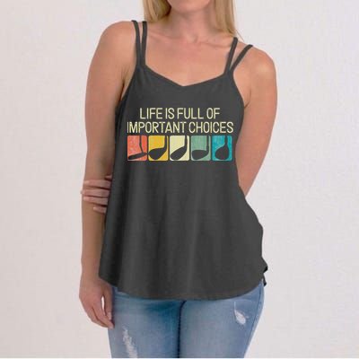 Funny Vintage Golf Important Choices Women's Strappy Tank