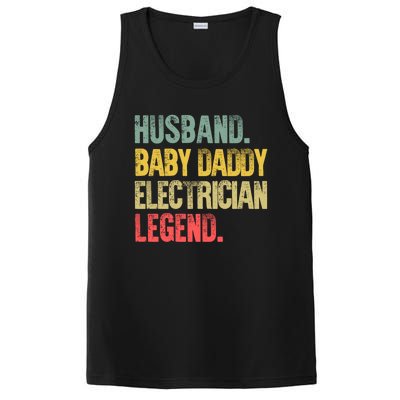 Funny Vintage Great Gift Husband Daddy Electrician Legend Cute Gift PosiCharge Competitor Tank