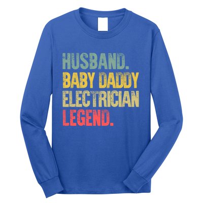 Funny Vintage Great Gift Husband Daddy Electrician Legend Cute Gift Long Sleeve Shirt