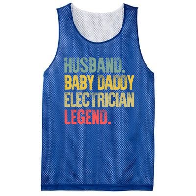 Funny Vintage Great Gift Husband Daddy Electrician Legend Cute Gift Mesh Reversible Basketball Jersey Tank