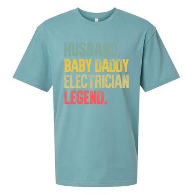 Funny Vintage Great Gift Husband Daddy Electrician Legend Cute Gift Sueded Cloud Jersey T-Shirt