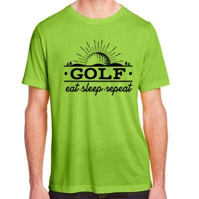 Funny Vintage Golf Eat Sleep Repeat Golfing Fan Adult ChromaSoft Performance T-Shirt