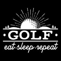 Funny Vintage Golf Eat Sleep Repeat Golfing Fan Backpack