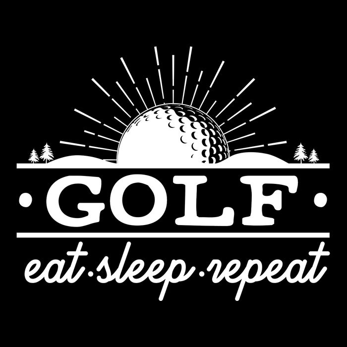 Funny Vintage Golf Eat Sleep Repeat Golfing Fan Backpack