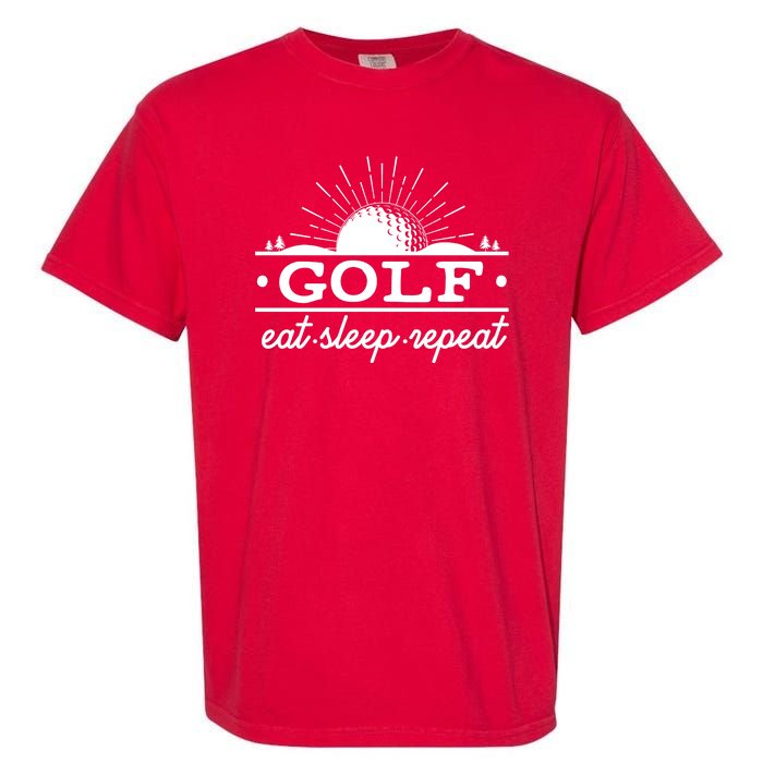 Funny Vintage Golf Eat Sleep Repeat Golfing Fan Garment-Dyed Heavyweight T-Shirt