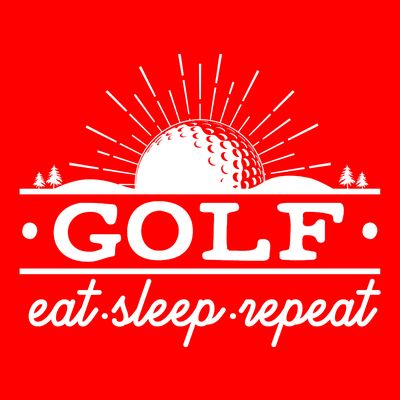 Funny Vintage Golf Eat Sleep Repeat Golfing Fan T-Shirt