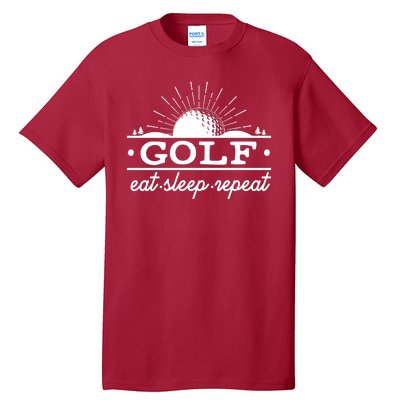 Funny Vintage Golf Eat Sleep Repeat Golfing Fan Tall T-Shirt