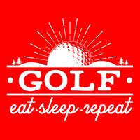 Funny Vintage Golf Eat Sleep Repeat Golfing Fan Flatbill Hat