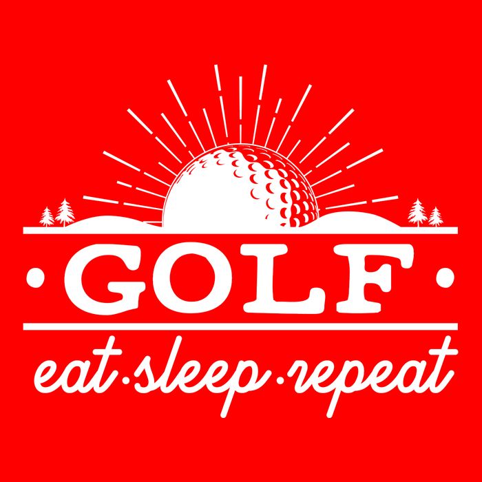 Funny Vintage Golf Eat Sleep Repeat Golfing Fan Flatbill Hat