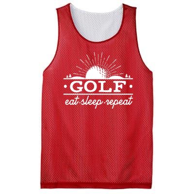 Funny Vintage Golf Eat Sleep Repeat Golfing Fan Mesh Reversible Basketball Jersey Tank