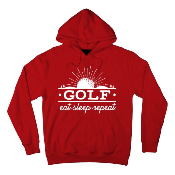 Funny Vintage Golf Eat Sleep Repeat Golfing Fan Tall Hoodie