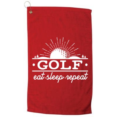Funny Vintage Golf Eat Sleep Repeat Golfing Fan Golf Towel