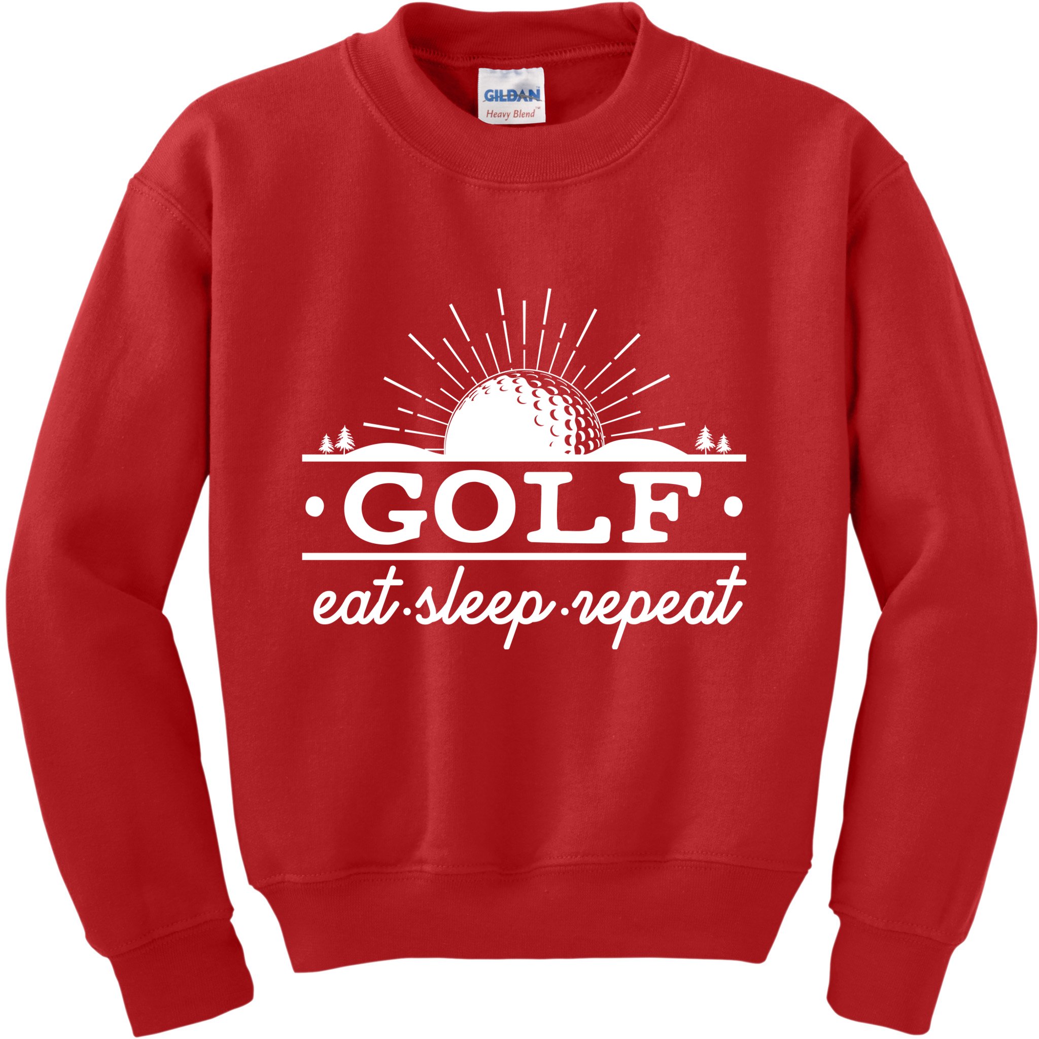 Funny Vintage Golf Eat Sleep Repeat Golfing Fan Kids Sweatshirt