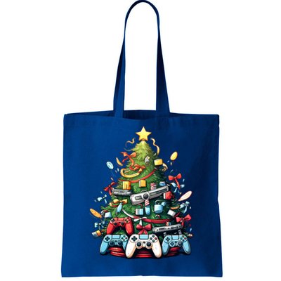 Funny Video Game Gaming Controller Christmas Tree Pajama Gift Tote Bag