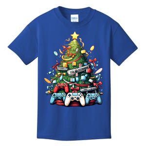 Funny Video Game Gaming Controller Christmas Tree Pajama Gift Kids T-Shirt