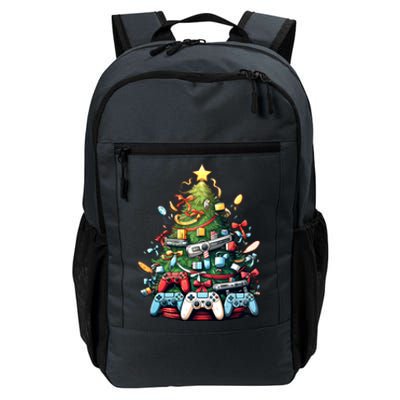 Funny Video Game Gaming Controller Christmas Tree Pajama Gift Daily Commute Backpack