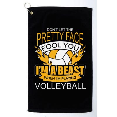 Funny Volleyball Gift For Teen WomenVolleyball Platinum Collection Golf Towel