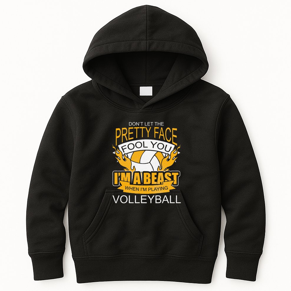 Funny Volleyball Gift For Teen WomenVolleyball Kids Hoodie