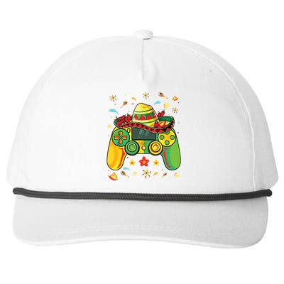 Funny Video Gamer Cinco De Mayo Lets Fiesta Party Snapback Five-Panel Rope Hat