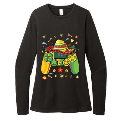 Funny Video Gamer Cinco De Mayo Lets Fiesta Party Womens CVC Long Sleeve Shirt