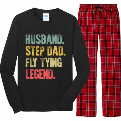 Funny Vintage Great Gift Husband Step Dad Fly Tying Legend Gift Cool Gift Long Sleeve Pajama Set