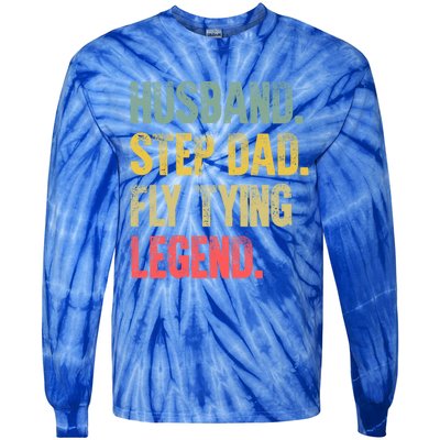 Funny Vintage Great Gift Husband Step Dad Fly Tying Legend Gift Cool Gift Tie-Dye Long Sleeve Shirt