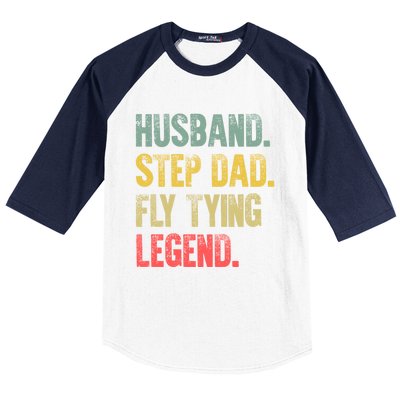 Funny Vintage Great Gift Husband Step Dad Fly Tying Legend Gift Cool Gift Baseball Sleeve Shirt