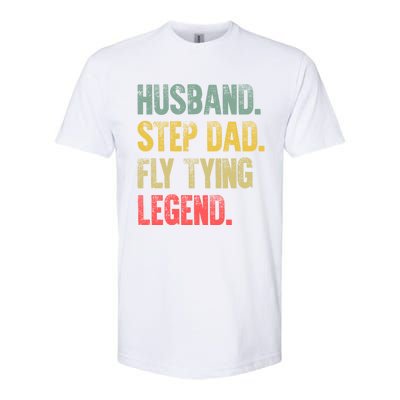 Funny Vintage Great Gift Husband Step Dad Fly Tying Legend Gift Cool Gift Softstyle CVC T-Shirt