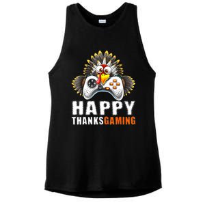 Funny Video Game Console Turkey Thanksgiving Gamers Gaming Ladies PosiCharge Tri-Blend Wicking Tank